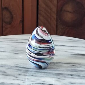 Signed art Glass Egg